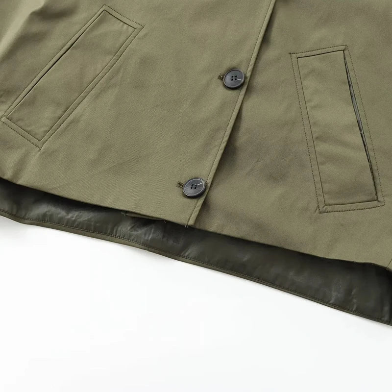 Cropped Trench Coat