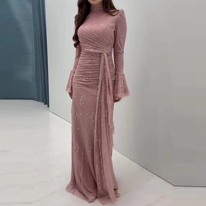 Lace Embroidery Gown