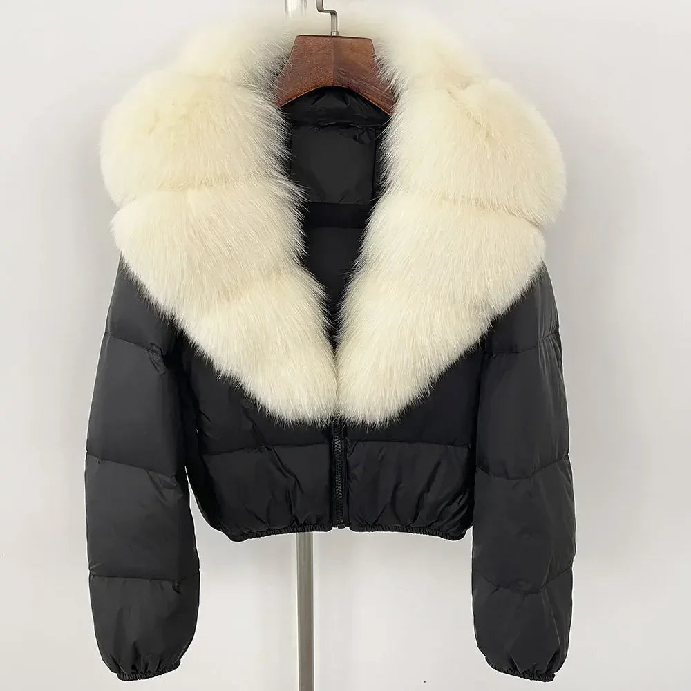 V-neck Down Coat