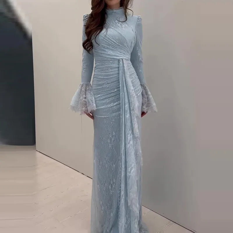 Lace Embroidery Gown