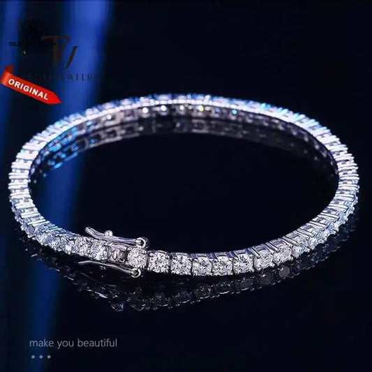 SG 3mm 4mm Moissanite Tennis Bracelet
