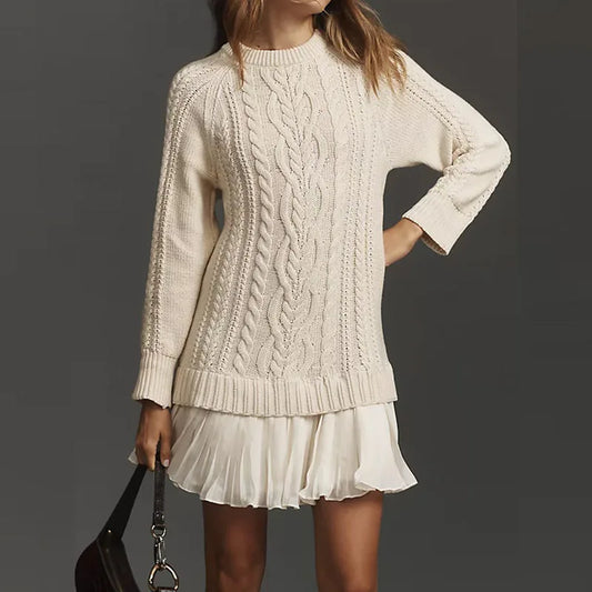 Twist Knitted Sweater Dresses