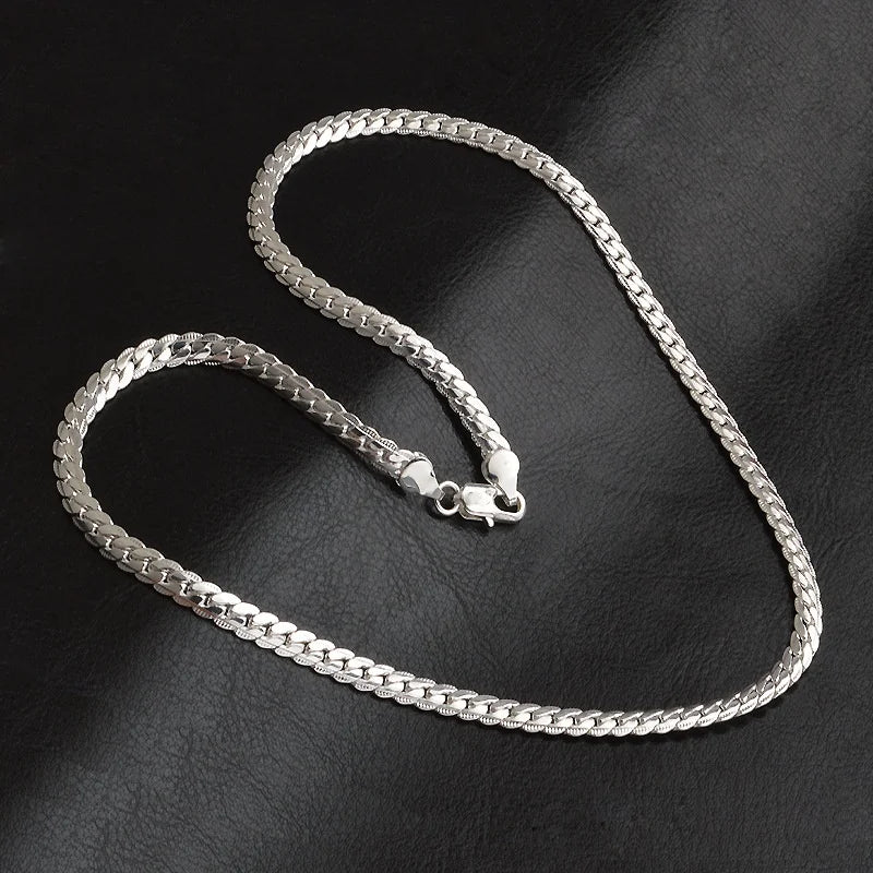 20-60cm 5mm Silver Color Necklace Chain