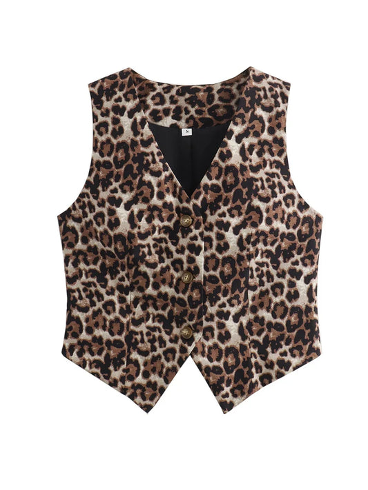Leopard Print Vest