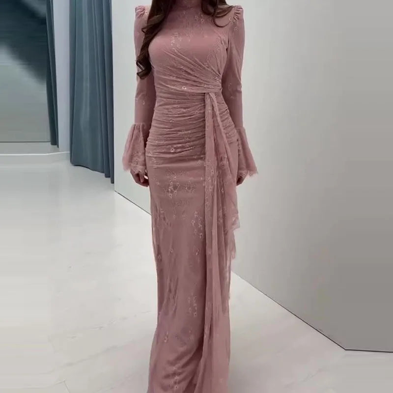 Lace Embroidery Gown