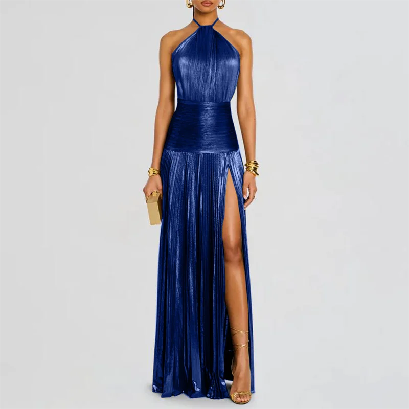 Gold Halter Dress
