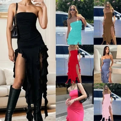 Irregular Slim Dress