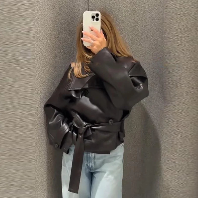 Leather Bomber Jacket