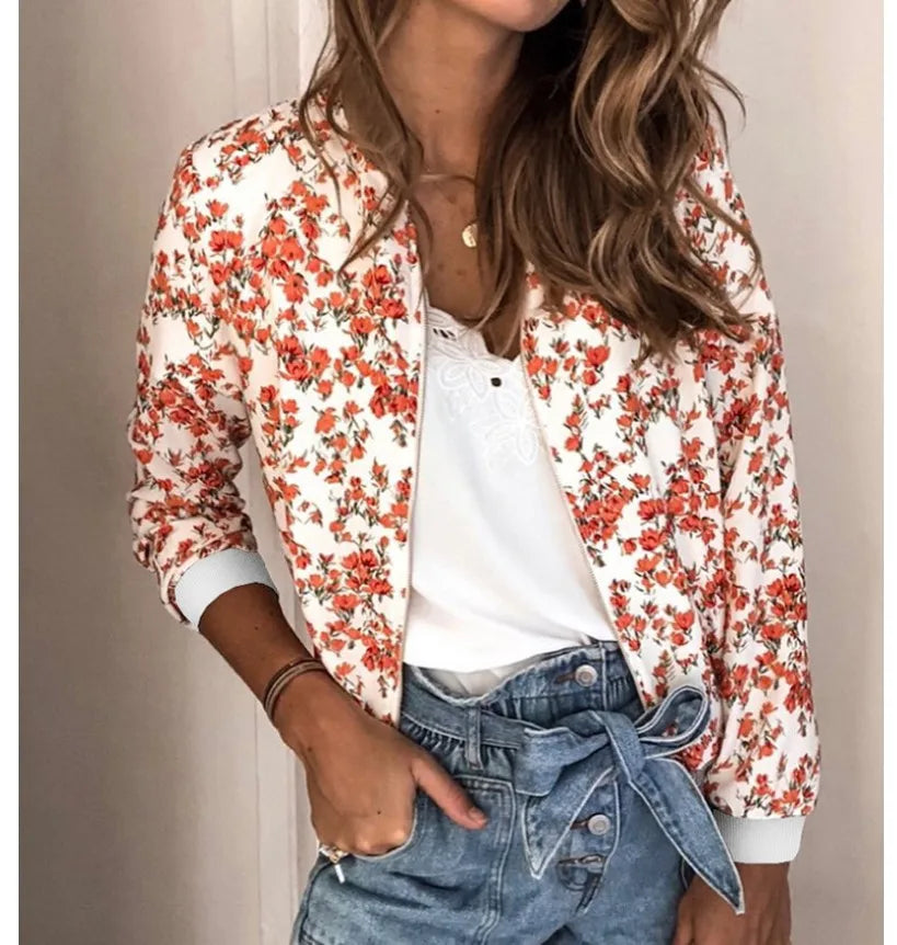 Floral Bomber Jacket