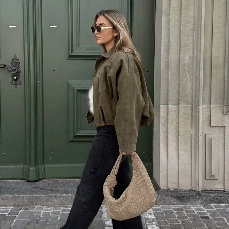 Turn-down Collar Jacket