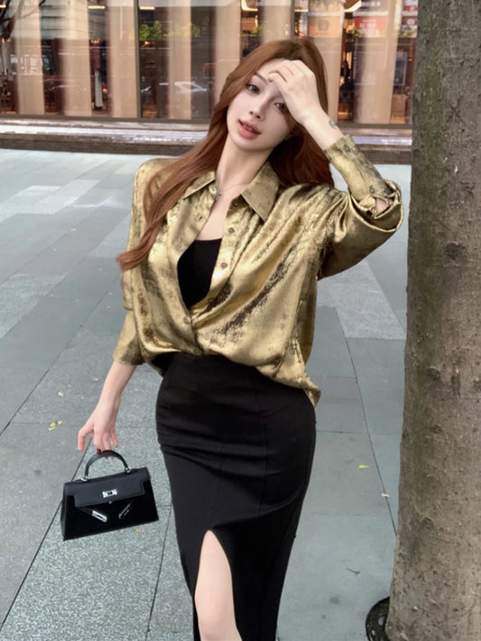 Golden Luxury Blouse