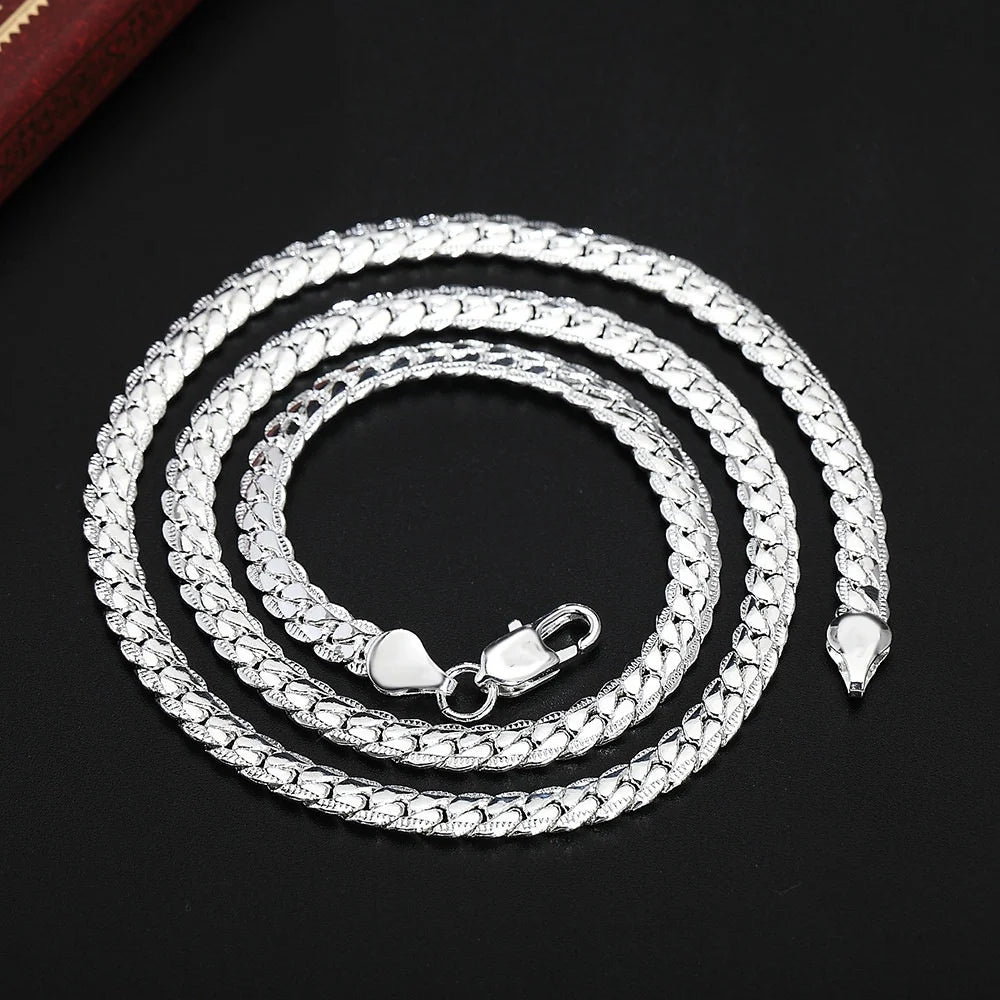 20-60cm 5mm Silver Color Necklace Chain