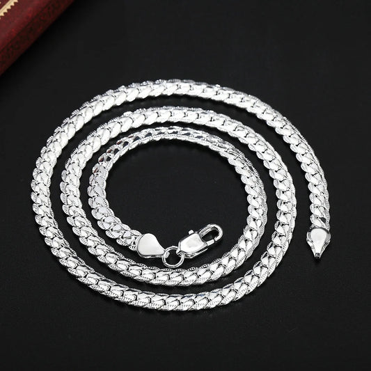 20-60cm 5mm Silver Color Necklace Chain