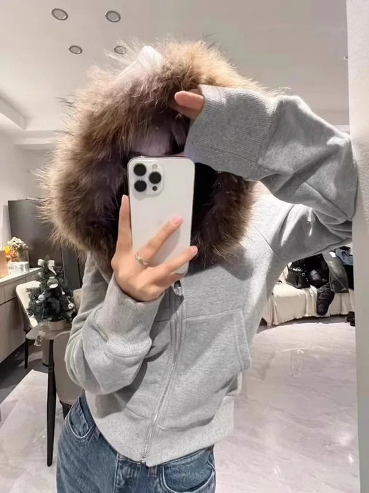 Fur Collar Hoodie