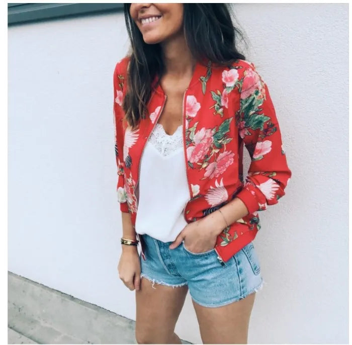 Floral Bomber Jacket