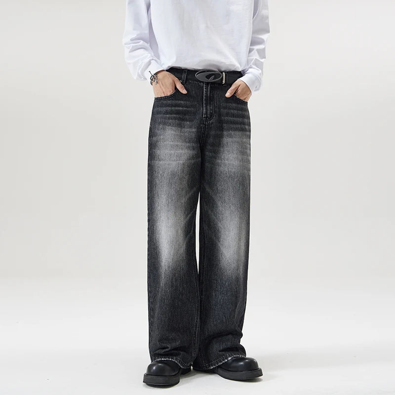 Vintage Distressed Baggy Straight Jeans